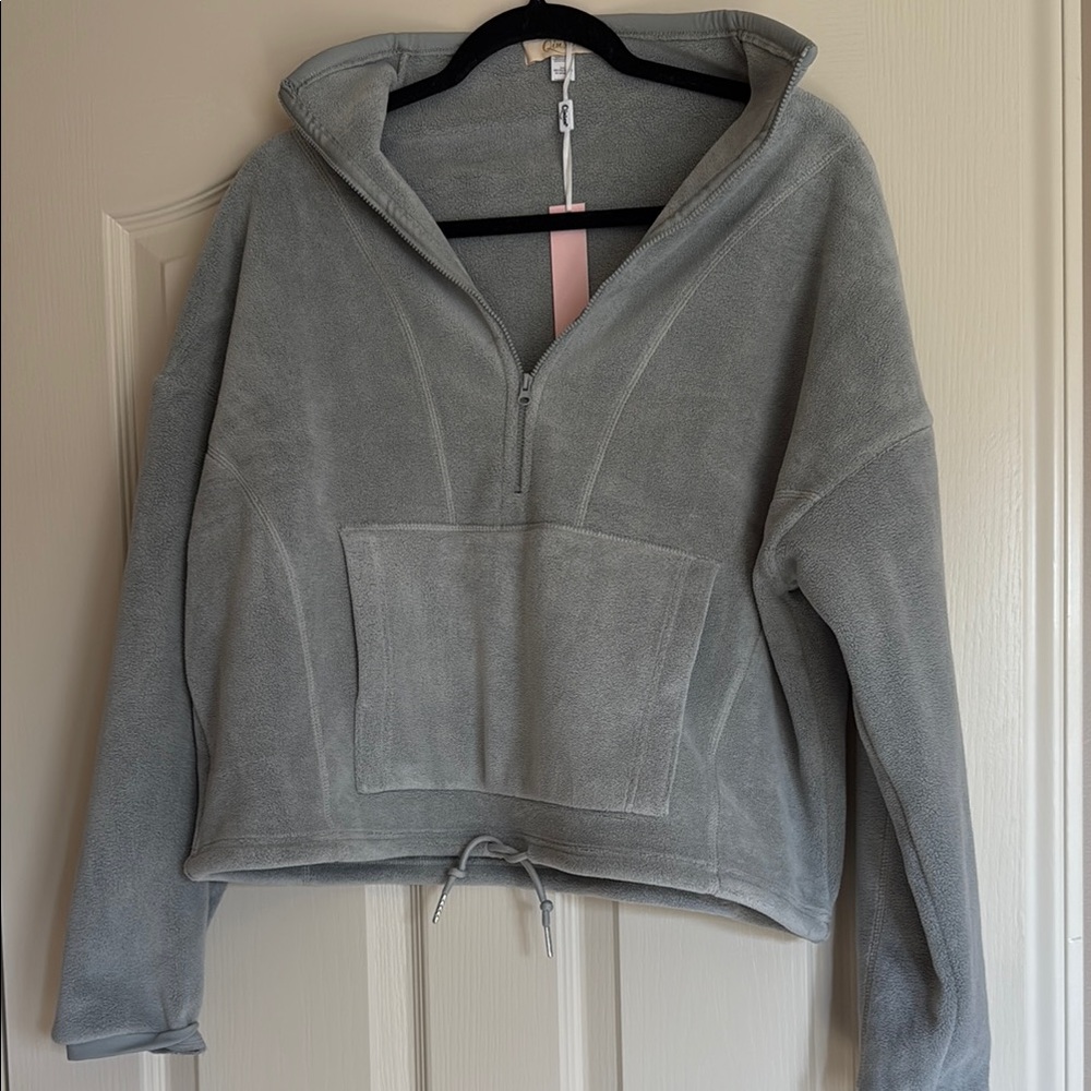 Amazon Qinsen M Gray Women's Fleece Pullover NWT